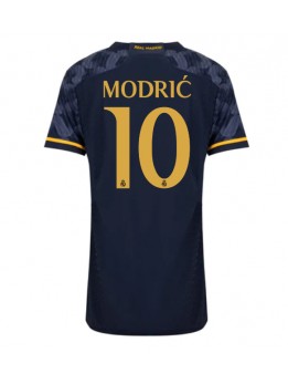 Billige Real Madrid Luka Modric #10 Bortedrakt Dame 2023-24 Kortermet
